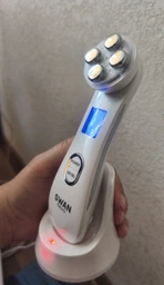 Микротоковый массажер для лица и шеи Swan Beauty Skin Boost RF-30 MS EMS массажер с микротоками от отеков лифтинг и тонус кожи мощный для омоложения с микротоками светотерапия аккумуляторный белый фото от покупателей 3