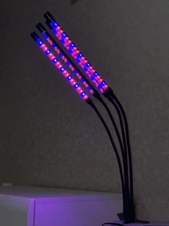 Фітолампа на 4 лампи світлодіодна LED для росту рослин на прищіпці фітосвітильник для кімнатних квітів, розсади, орхідей фіто лампа фото від покупців 1