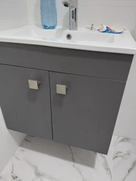 Тумба подвесная RJ Atlas RJFU005-11WH белая 60 см с умывальником Jenor RZJ610 фото от покупателей 2