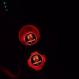 LED підсклянники в авто з логотипом Dodge, 2шт