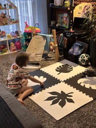 Игровой коврик пазл большой MoMi Feli Black 120×120 см мягкий детский EVA коврик для дома и улицы, коврик-пазл для игр, термо коврик детский, коврик-пазл, игровой детский коврик фото от покупателей 1