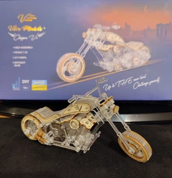 Механічний 3D пазл-конструктор Viter Models Мотоцикл Чопер Viter 211 деталей (Chopper-V1)(AKV-01)