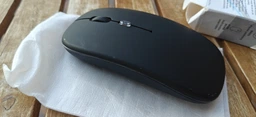 Беспроводная мышка Magic RGB подсветка USB Type-C зарядка бесшумная со встроенным аккумулятором Bluetooth+2.4G 297 Черный фото от покупателей 4
