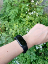 Силиконовый ремешок Original Design MiJobs для фитнес браслета Xiaomi Mi Band 8/9 Orange (4) с металлическим креплением + металлическая кнопка (mrk6562) фото от покупателей 4