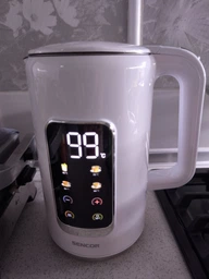 Електрочайник Sencor SWK0950WH 1.7л, Strix, LED дисплей, подвійні стінки, сенс. керування, білий фото від покупців 5