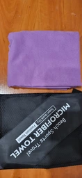 Полотенце спортивное из микрофибры YAR-sport 60х122 см для спорта и туризма с чехлом Фиолетовый фото от покупателей 4