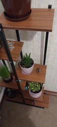 Подставка для цветов металлическая 6-ярусная 113 см 113x60x20см черно-коричневая SZ16CZ фото от покупателей 2