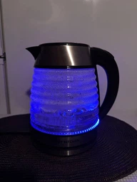 Электрочайник 2л стеклянный с LED подсветкой Top Kitchen 2400 Вт, электрический дисковый чайник с быстрым нагревом воды, стильный прозрачный чайник из рифленого термостойкого стекла STK-023-Silver/Black фото от покупателей 9