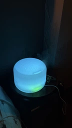Зволожувач повітря нічник аромадифузор ультразвуковий для дому з led підсвічуванням на 7 кольорів і пультом 500 мл фото від покупців 1