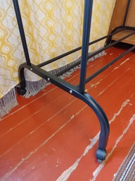 Подвійна стійка вішалка для одягу та взуття Loft Rack TW-602 сталева підлогова з полицею на колесах Black фото від покупців 1