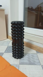 Масажний ролик EF Solid Roller 33х13 см чорний (ролер, валик, циліндр для МФР та йоги, масажер для спини, ніг, рук, шиї) WS-GR1.2s-Bk