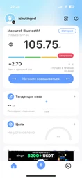 Ваги підлогові смарт розумні скляні для дому Scale one Black електронні фітнес Bluetooth з додатком для смартфона 180 кг білі фото від покупців 1