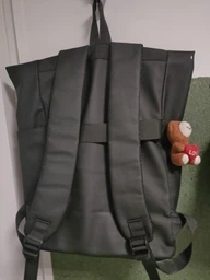 Чоловічий рюкзак ролтоп міський rolltop жіночий стильний для ноутбука студентів подорожей дорожній ручна поклажа місткий молодіжний водонепроникний шкільний портфель унісекс Чорний 73665 фото від покупців 7