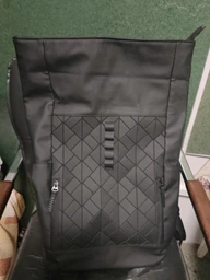 Чоловічий рюкзак ролтоп міський rolltop жіночий стильний для ноутбука студентів подорожей дорожній ручна поклажа місткий молодіжний водонепроникний шкільний портфель унісекс Чорний 73665 фото від покупців 6