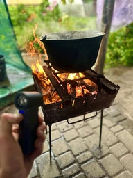 Аккумуляторный ручной турбовентилятор с фонариком Mini Jet Fan ZY7400-SE/PRO Black фото от покупателей 9