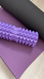 Килимок для йоги та фітнесу TPE (йога мат, каремат спортивний) OSPORT Yoga ECO Pro 6мм (FI-0076) Бірюзово-бузковий фото від покупців 15