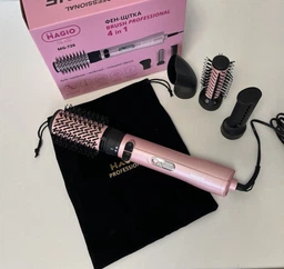 Фен щетка MAGIO 5в1 с вращением фен-щетка браш с насадками 1300W стайлер с покрытием NanoCeramic для высушивания укладки волос выпрямления и прикорневого объёма фото от покупателей 7