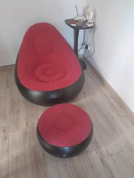 Надувний диван-крісло AirSofa з пуфиком для ніг для відпочинку, надувні меблі (ndiv)