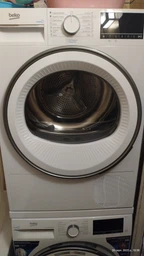 Стиральная машина Beko B3WFU 5723 W, фронтальная, узкая, 49 см, 7 кг, 1200 об/мин, C/A/B, 15 программ, инвертор, пар, дисплей, белый с белым люком фото от покупателей 4