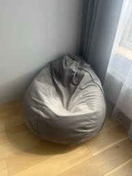 Кресло мешок груша Овал Coolki Велюр антикоготь XL 105x85 бежевый фото от покупателей 1