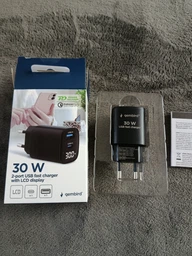Сетевое ЗУ Gembird TA-UC-PDQC30LCD-BK-01, 1 USB-A (QC3.0 18W) + 1 Type-C (PD20W), LCD, черный фото от покупателей 1