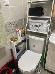 Полка стеллаж напольная над унитазом Toilet Rack 362 TO этажерка в ванную стеллаж в туалет Белая фото от покупателей 1