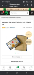 Подстилка пляжная 150х180 см Синяя фото от покупателей 3