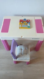 Комплект детский стол со стульчиком POPPET Колор Пинк 5 в 1 + подушка на стул и набор фломастеров (PP-002P-G) фото от покупателей 2