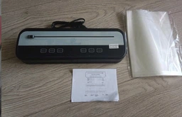 Вакуумный упаковщик для дома кухни с ножом резаком Vacuum Sealer вакууматор для еды продуктов питания сухих и влажных овощей и мяса прибор для упаковки пищи вакуумные упаковщики комплект гофрированные пакеты 10 шт HZ-001 фото от покупателей 7