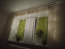 Гірлянда-Завіса Штора 3*3м 300LED USB c Пультом для Прикрас Вікон і Тераси, теплий білий фото от покупателей 16