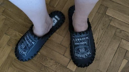 Мужские тапочки домашние с закрытым носком войлочные Jack Daniels 44-45 ( 28-29 см ) черные фото от покупателей 2