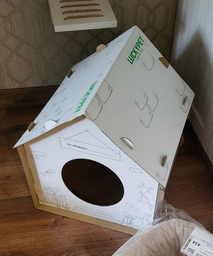 Домик для собак и кошек Lucky Pet ЭКО Домик "Уикенд" 45x45x45 см Белый (4820224213231) фото от покупателей 16