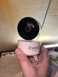 Видеоняня wifi с подключением к телефону радионяня ip камера видеонаблюдения онлайн ночного видения вебкамера для смартфона через приложение Tuya поворотная 360 градусов с датчиком движения радионяни с микрофоном и динамиком Swan Home Smart Eye V2.0 белая фото от покупателей 7