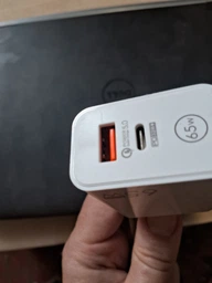 Зарядний пристрій GaN 65W USB-A (QC3.0) USB-C (PD3.0) + кабель USB-C 65W White фото від покупців 1
