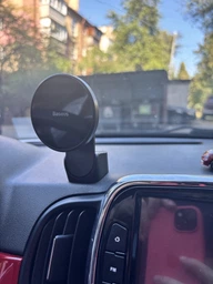 Автодержатель для телефона с беспроводной зарядкой Baseus Big Energy Car Mount Wireless Charger Black (WXJN-01) фото от покупателей 4