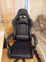 Кресло игровое GAMING CHAIR G-001 цвет черный/черный фото от покупателей 1