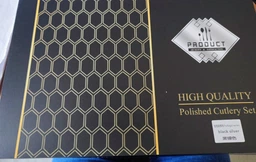 Набор столовых приборов из нержавеющей стали Portugal collection на 24 предмета Black Silver | Серебряно-черный - ножи, ложки, вилки фото от покупателей 12