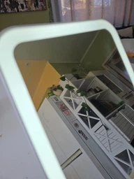 Дзеркало для макіяжу акумуляторне безпровідне 3 режими Smart LED Makeup Mirror косметичне настільне з LED підсвіткою у ванну кімнату біле фото від покупців 1