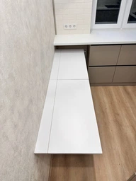 Обідній стіл-трансформер Ніка стіновий Ferrum-decor 420x900x500 Чорний метал ДСП Білий 16 мм (NIKA001) фото від покупців 6