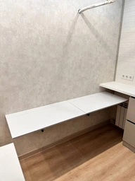 Обідній стіл-трансформер Ніка стіновий Ferrum-decor 420x900x500 Чорний метал ДСП Білий 16 мм (NIKA001) фото від покупців 5
