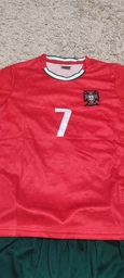 Дитяча футбольна форма C. Ronaldo #7 (Роналдо)зб. Португалії (домашня) 25/26, розмір 28 (зріст 150–155 см), червоно-зелена фото від покупців 1