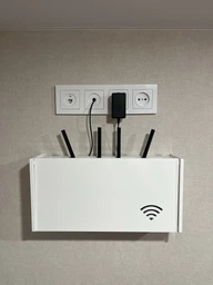 Полка для роутера Wi-Fi коробка 40*20*10 см Белая фото от покупателей 5