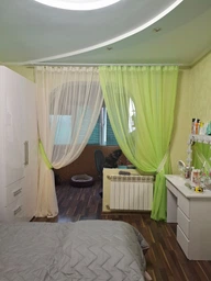 Комплект шифоновых тюлей TG Home №425 2шт. 3*2,70м и подхваты малиновый+розовый