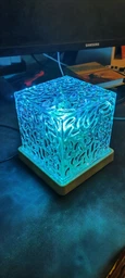 Ночник проектор КУБ с проекцией воды Настольная RGB лампа с эффектом водяной волны, с пультом фото от покупателей 7
