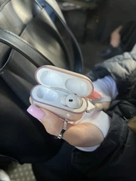 Навушники бездротові з активним шупопоглинанням Air Pro 2nd gen бездротові Bluetooth навушники з магнітним зарядним чохлом MagSafe та бездротовою зарядкою миттєве підключення White Kayfovo AE2GN