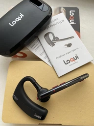 Bluetooth гарнитура LOQUI G10 с шумоподавлением, Multipoint, 25 часов работы, черная