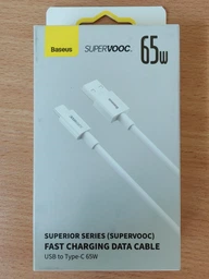 Кабель Baseus Superior Series (SUPERVOOC) Fast Charging Data Cable USB to Type-C 65W 2m (CAYS001001) Black фото від покупців 6