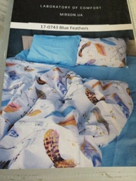 Комплект постельного белья MirSon полуторный 143x210 см 17-0743 Blue Feathers бязь (2200010844757)