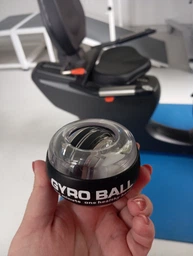 Кистевой гироскопический эспандер гиробол, ручной тренажер GYRO BALL круглый Platinum