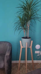 Підставка для вазонів WoodDecor косонога висока бук 210x880x500 мм Білий фото від покупців 2